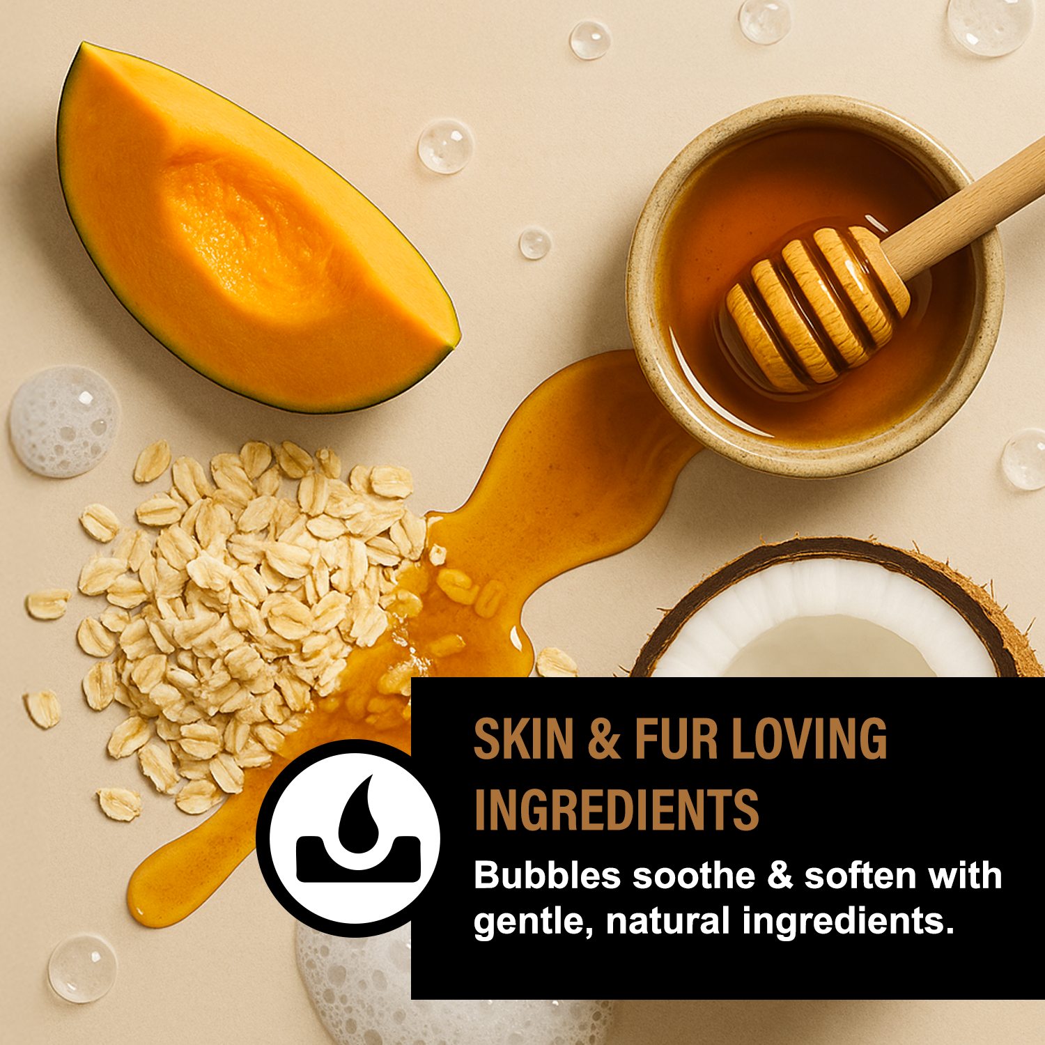 OATMEAL HONEY DOG BUBBLE BATH POWDER