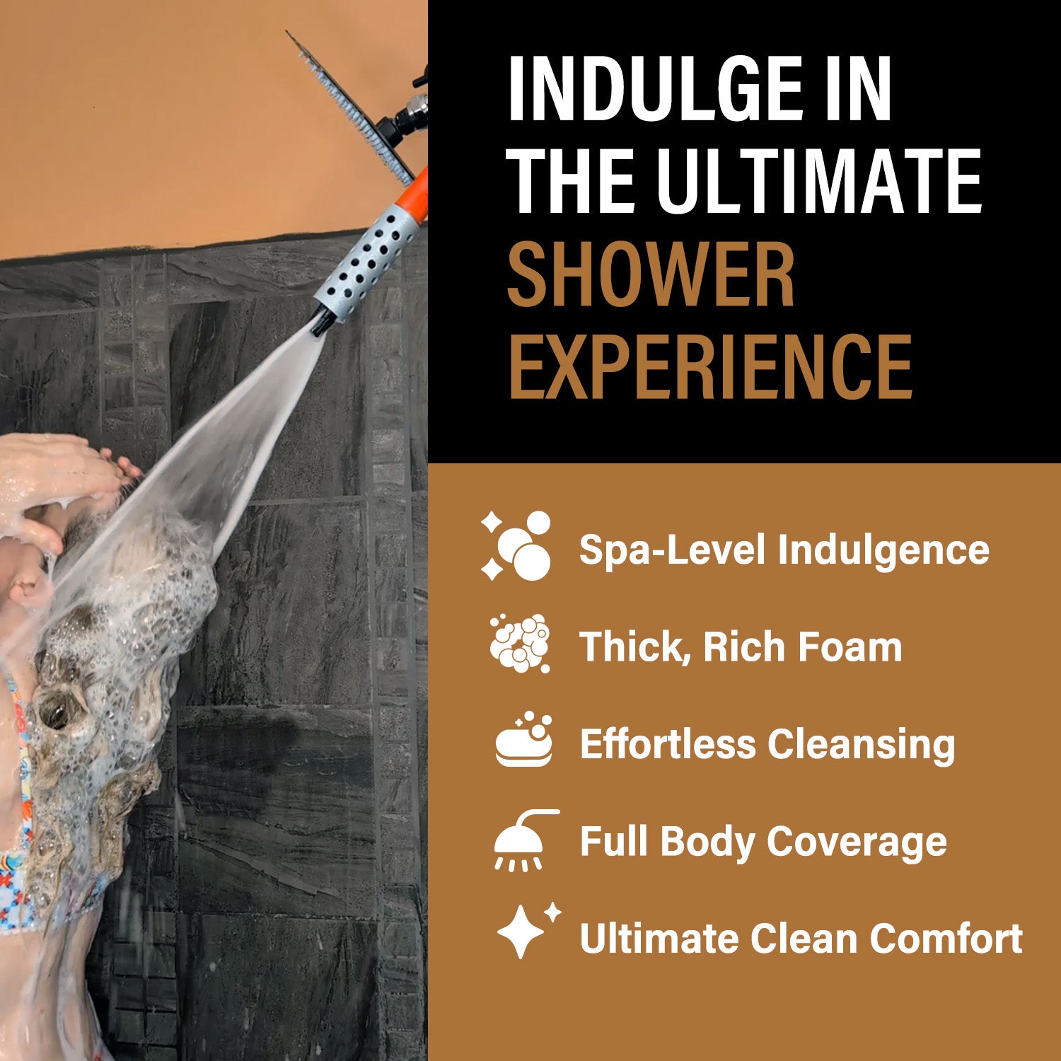 Amber Sandalwood Luxe Foaming Hair and Body Wash Concentrate