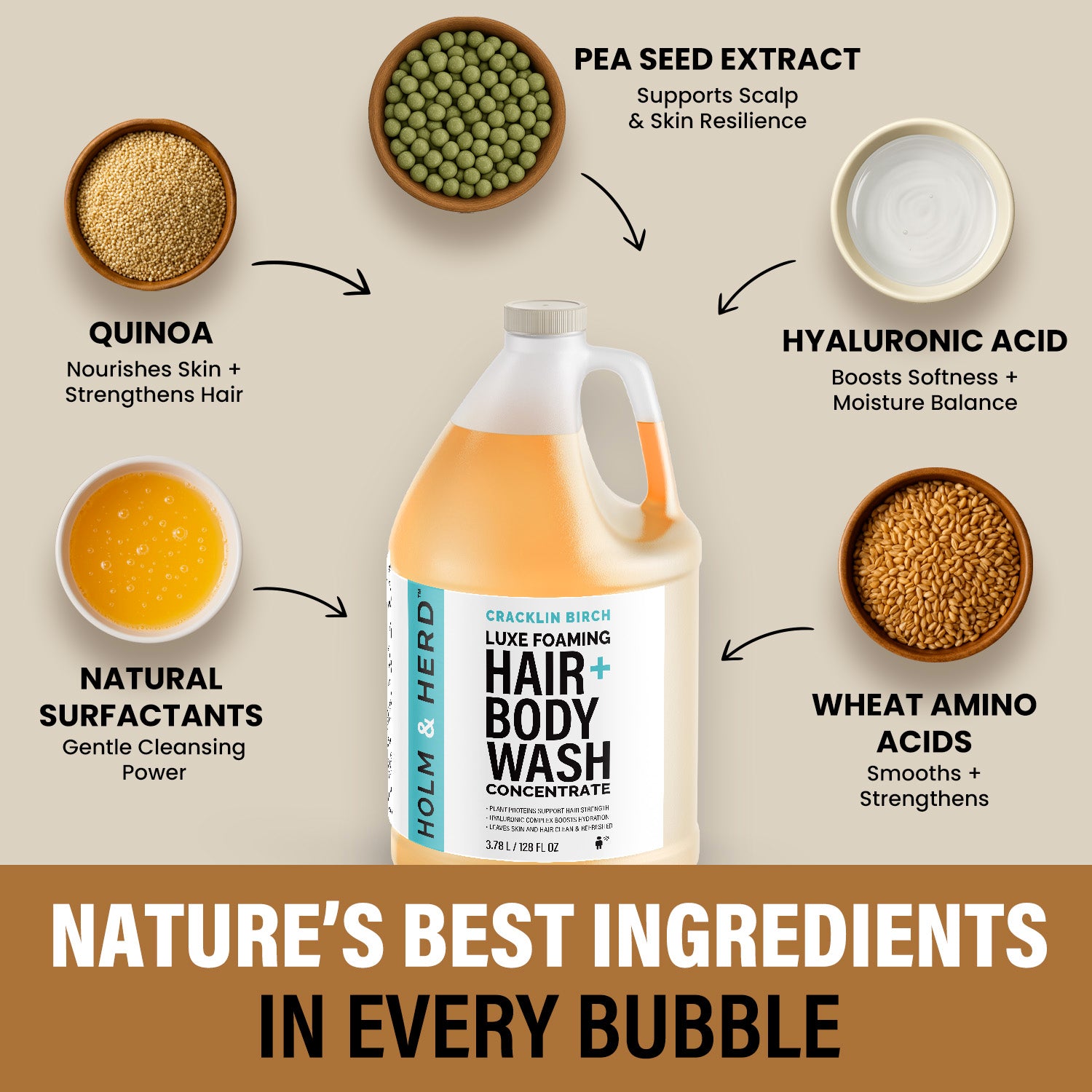 Cracklin Birch Luxe Foaming Hair and Body Wash Concentrate