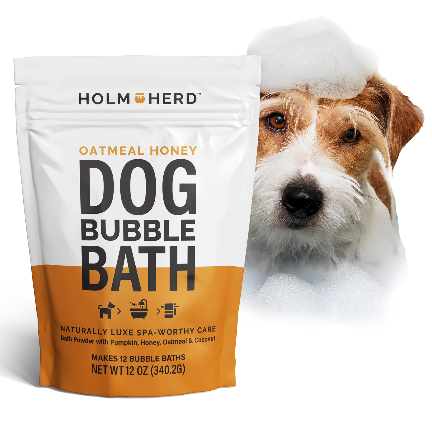 OATMEAL HONEY DOG BUBBLE BATH POWDER