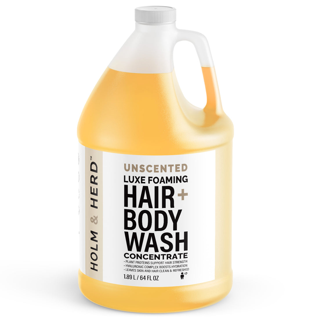Unscented Luxe Foaming Hair and Body Wash Concentrate - 1/2 Gallon
