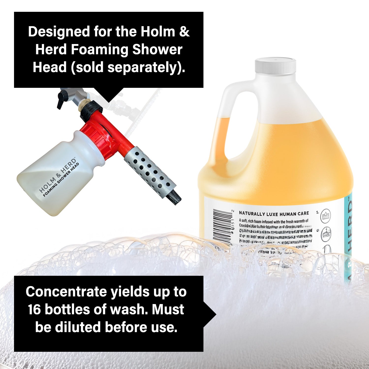 Cracklin Birch Luxe Foaming Hair and Body Wash Concentrate