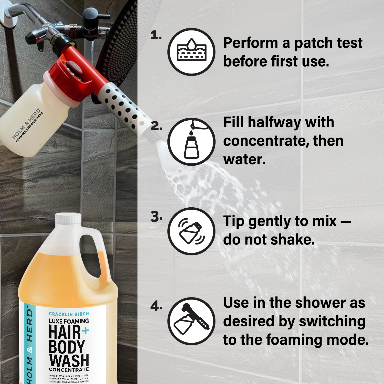 Cracklin Birch Luxe Foaming Hair and Body Wash Concentrate