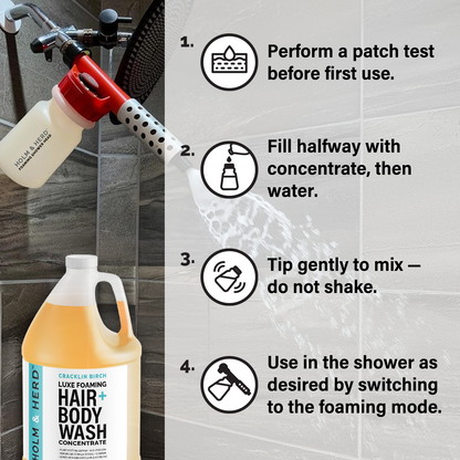 Cracklin Birch Luxe Foaming Hair and Body Wash Concentrate