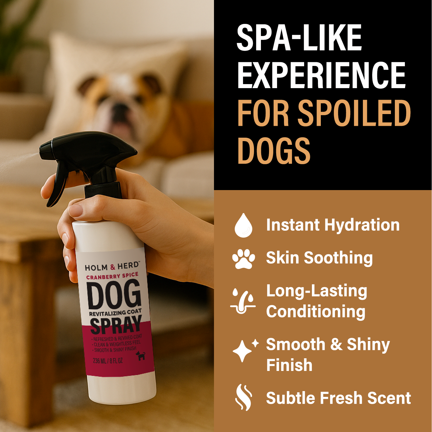 CRANBERRY SPICE LUXE DOG REVITALIZING COAT SPRAY
