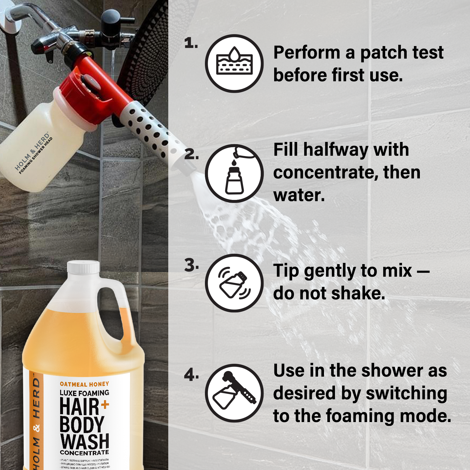 Oatmeal Honey Luxe Foaming Hair and Body Wash Concentrate