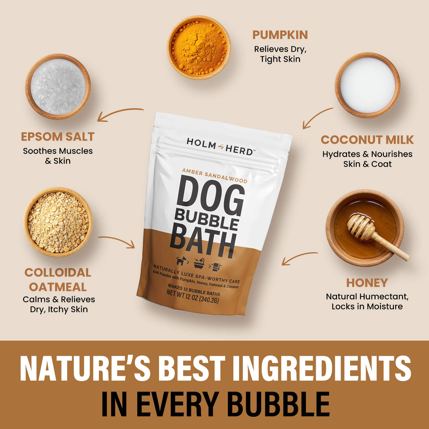 PUMPKIN SPICE LUXE DOG BUBBLE BATH POWDER
