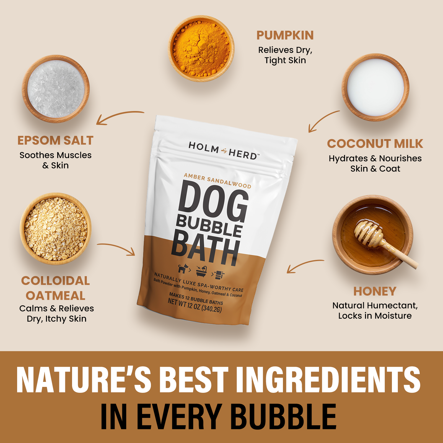 CRANBERRY SPICE LUXE DOG BUBBLE BATH POWDER