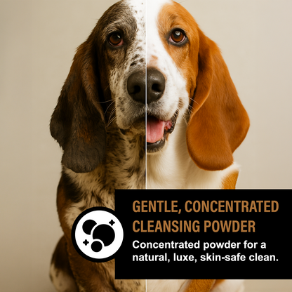 AMBER SANDALWOOD DOG BUBBLE BATH POWDER