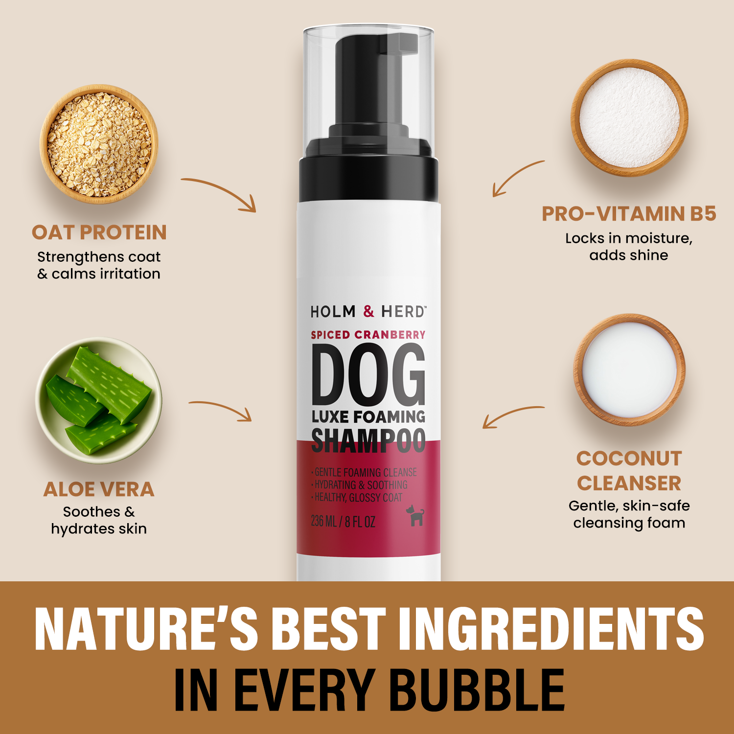 CRANBERRY SPICE LUXE DOG FOAMING SHAMPOO