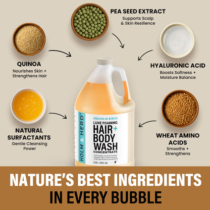 Cracklin Birch Luxe Foaming Hair and Body Wash Concentrate