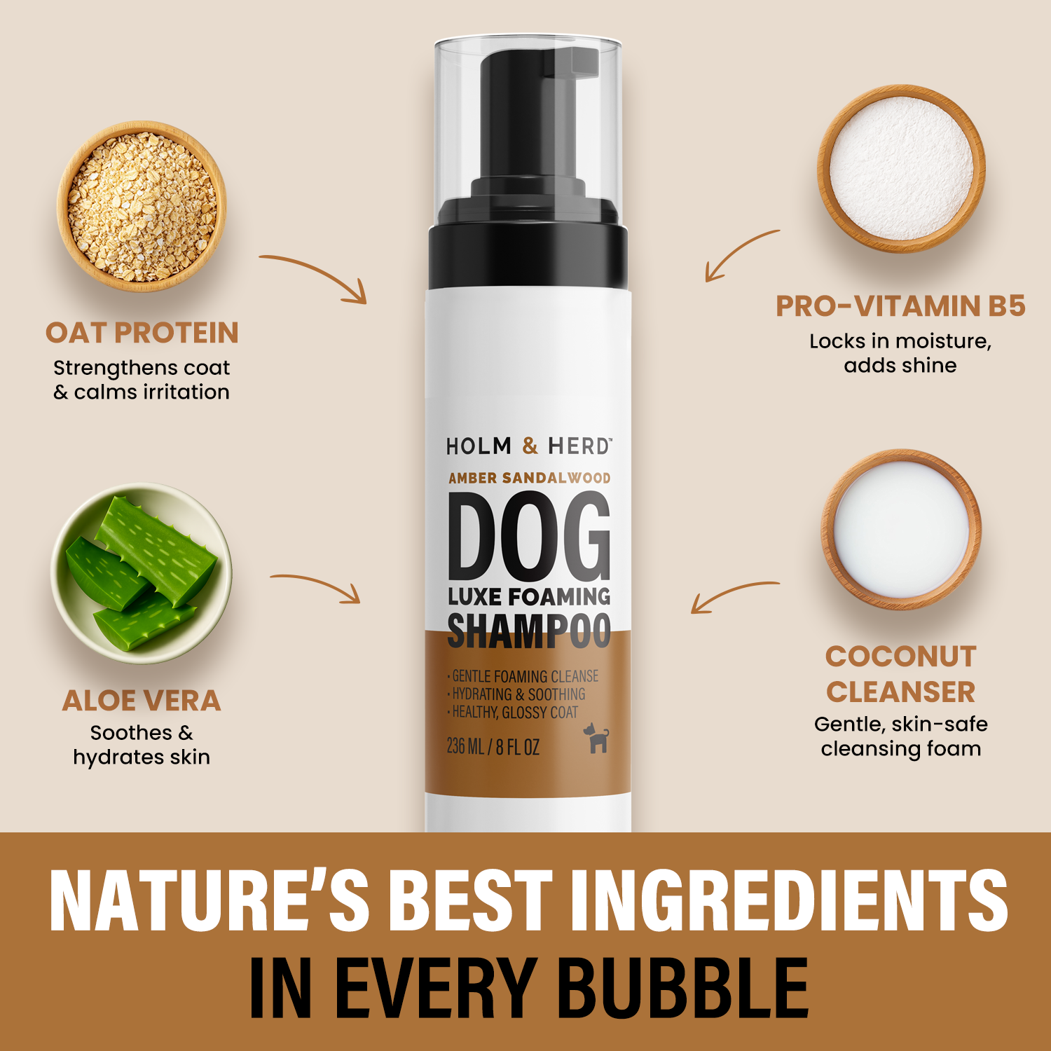 AMBER SANDALWOOD LUXE DOG FOAMING SHAMPOO