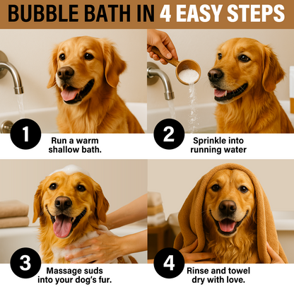 CRANBERRY SPICE LUXE DOG BUBBLE BATH POWDER