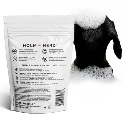AMBER SANDALWOOD DOG BUBBLE BATH POWDER