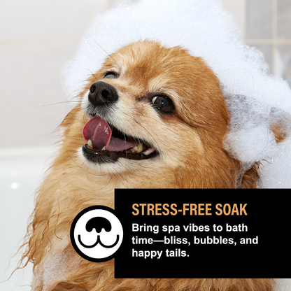 AMBER SANDALWOOD LUXE DOG BUBBLE BATH POWDER
