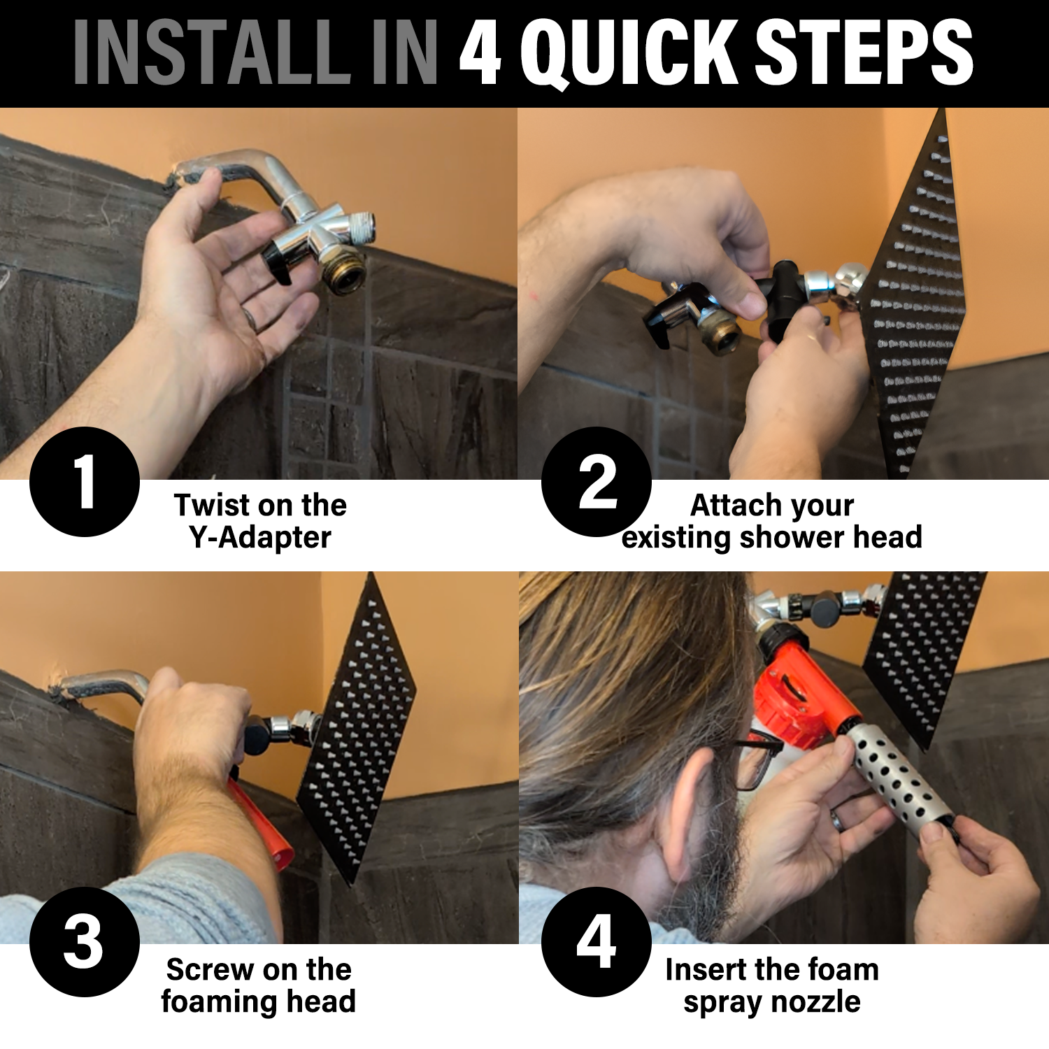 LUXURIOUS FOAMING SHOWER HEAD