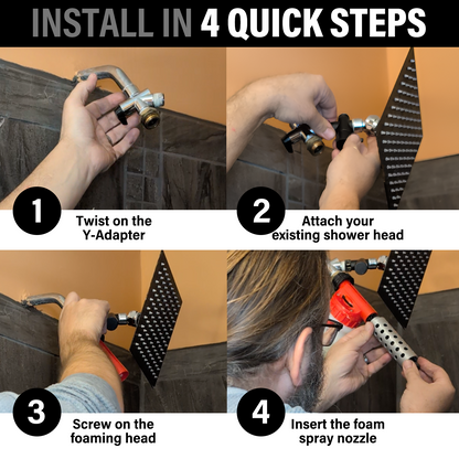 LUXURIOUS FOAMING SHOWER HEAD