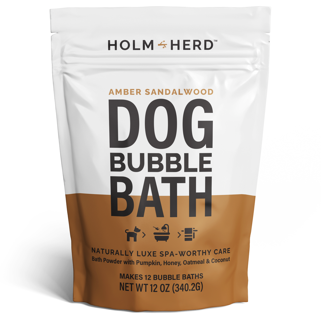AMBER SANDALWOOD DOG BUBBLE BATH POWDER
