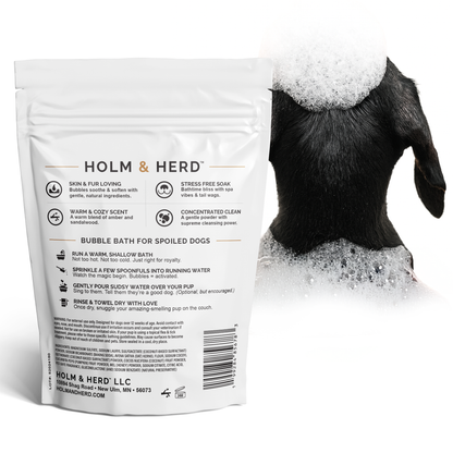 AMBER SANDALWOOD LUXE DOG BUBBLE BATH POWDER