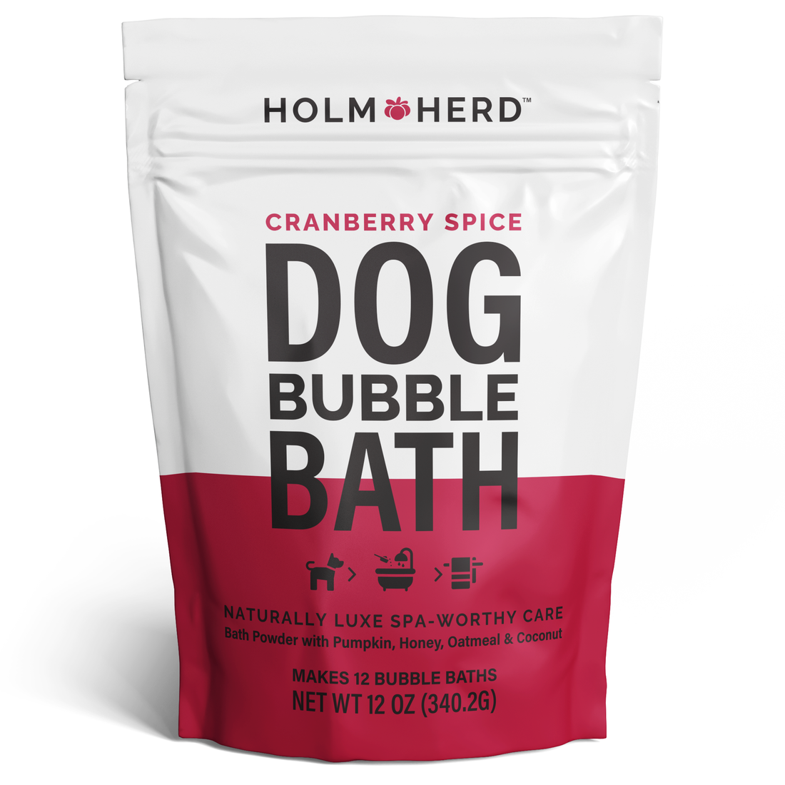 CRANBERRY SPICE DOG BUBBLE BATH POWDER