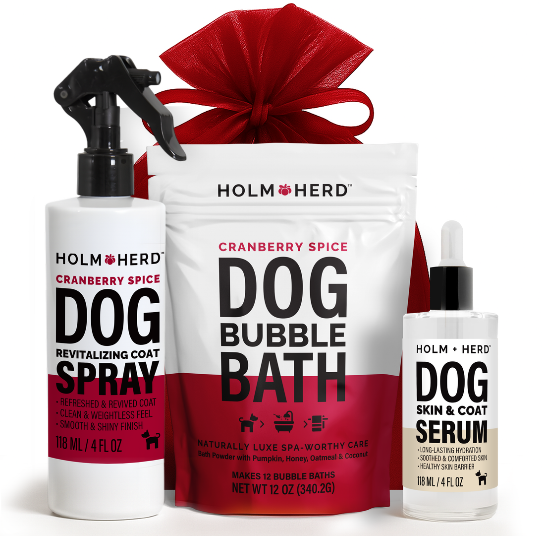 CRANBERRY SPICE LUXE DOG CARE GIFT BUNDLE