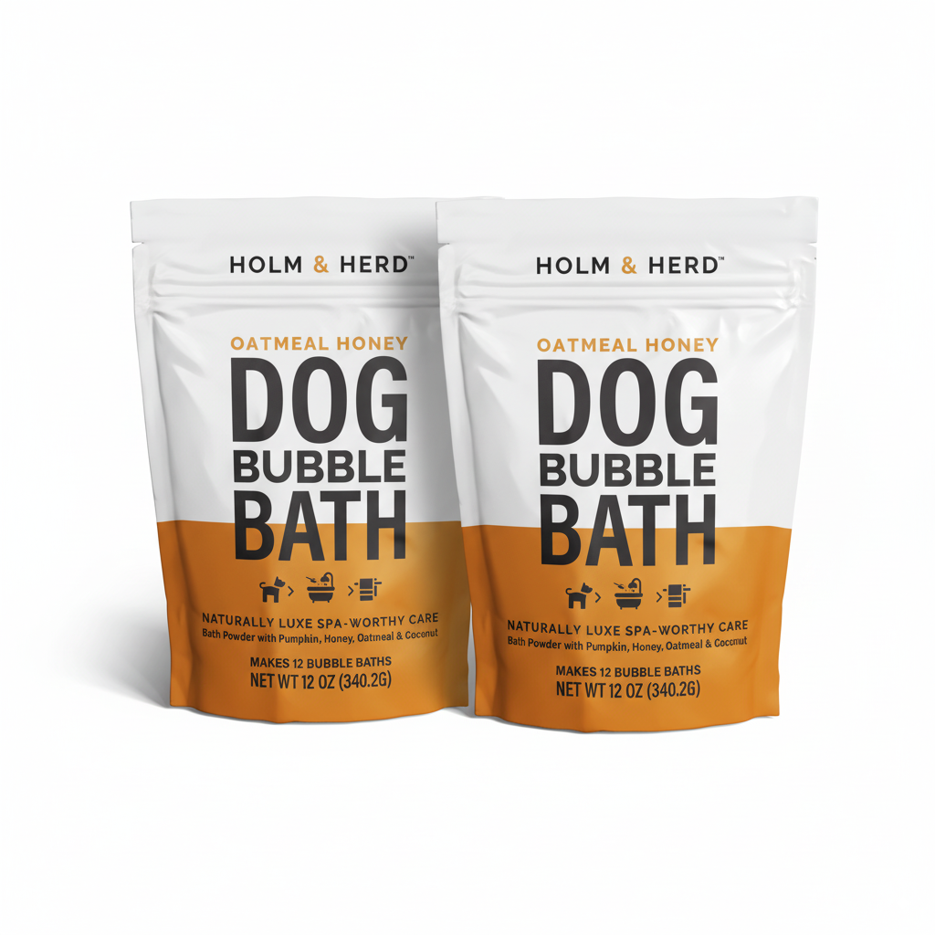 OATMEAL HONEY LUXE DOG BUBBLE BATH POWDER