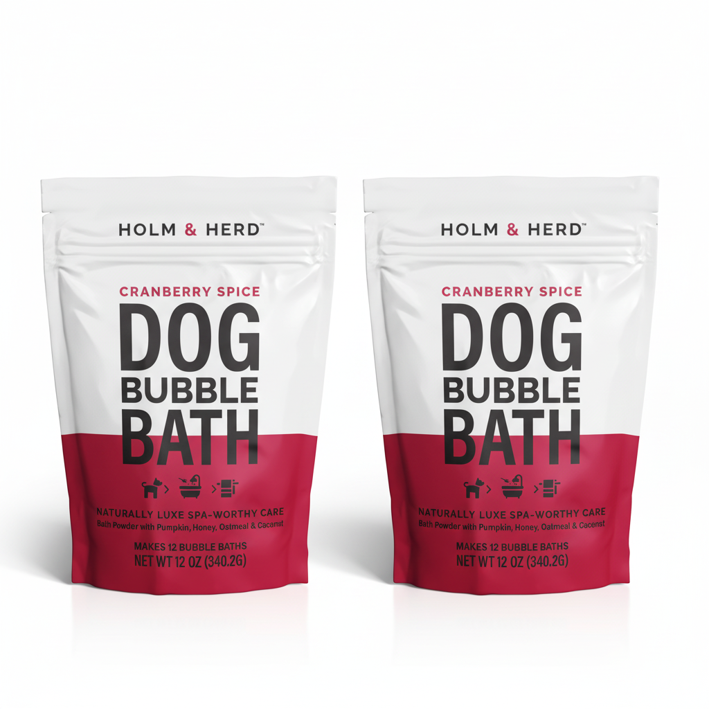 CRANBERRY SPICE LUXE DOG BUBBLE BATH POWDER