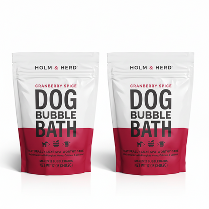 CRANBERRY SPICE LUXE DOG BUBBLE BATH POWDER