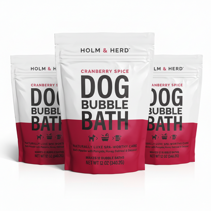 CRANBERRY SPICE LUXE DOG BUBBLE BATH POWDER